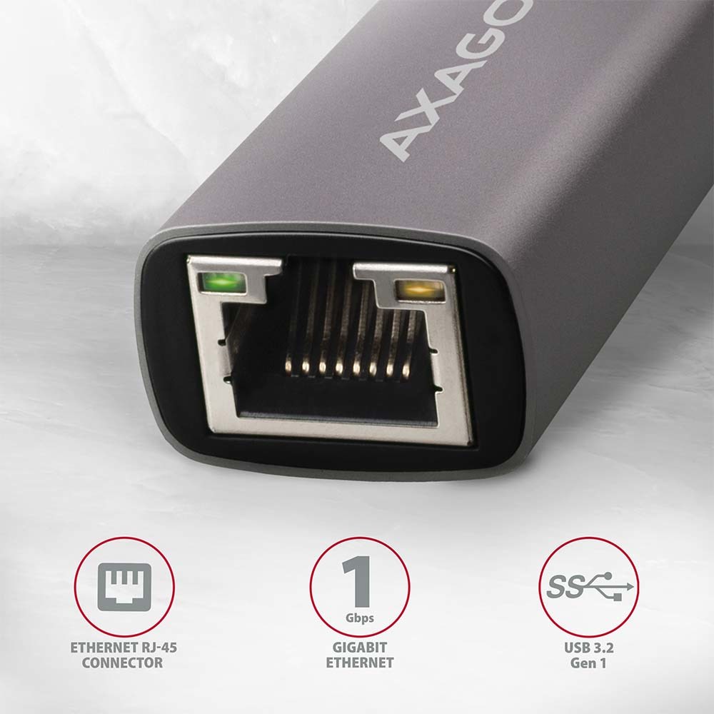 Adapter Axagon ADE-TR USB AM 3.2 -> Gigabit Ethernet | Ronis
