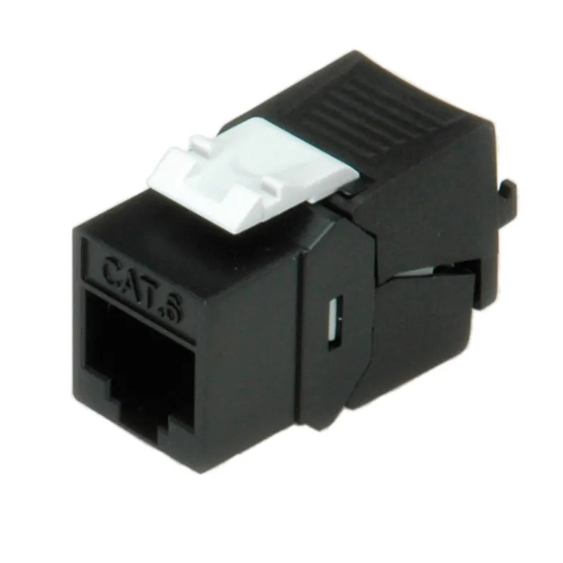 Konektor ROLINE RJ45 Keystone Cat.6/Class E UTP crni | Ronis