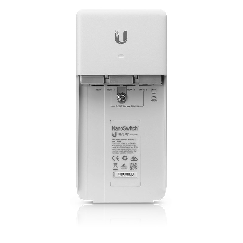 Sw Roni Ubiquiti NanoSwitch, outdoor 4-port Gigabit switch, PoE passthrough (N ...