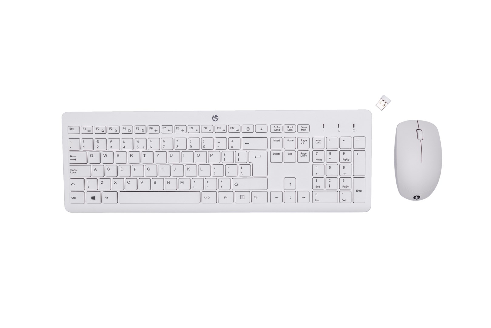 Combo de Teclado e Mouse Ergonômico Sem Fio HP 230 - com Dongle USB