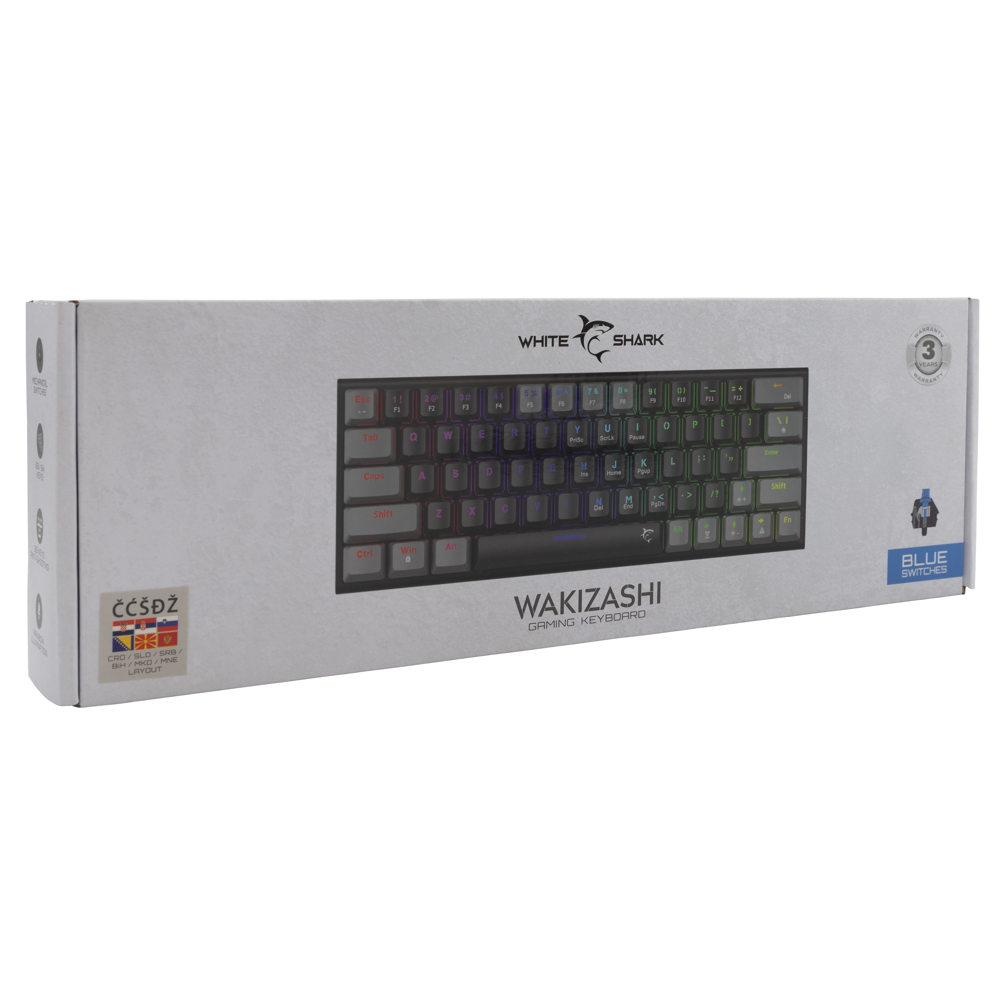 White Shark TIPKOVNICA GK-002122 WAKIZASHI / crno-siva HR-BLUE.SW | Ronis