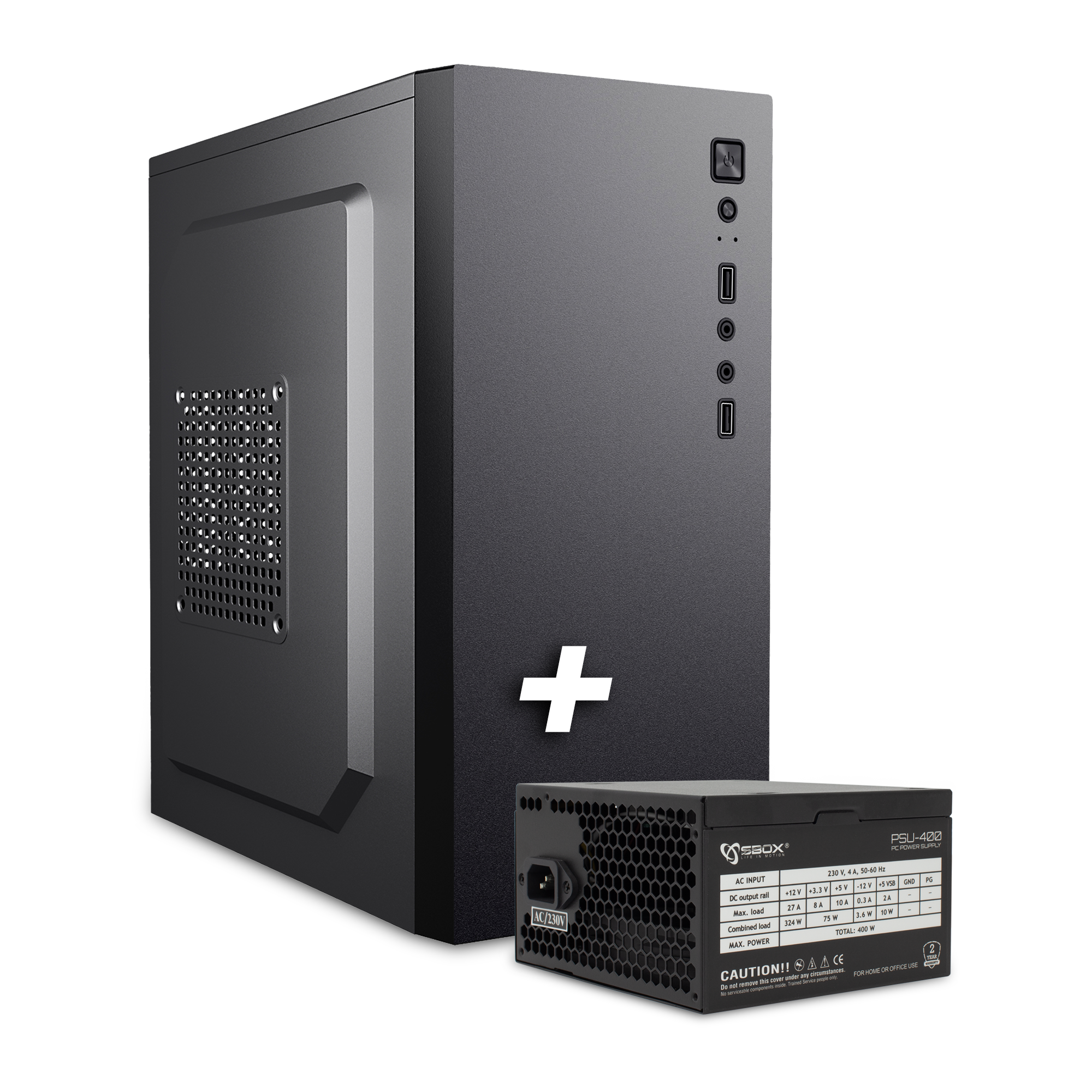 KUĆIŠTE SBOX PCC-12 microATX + NAPAJANJE PSU-400 | Ronis