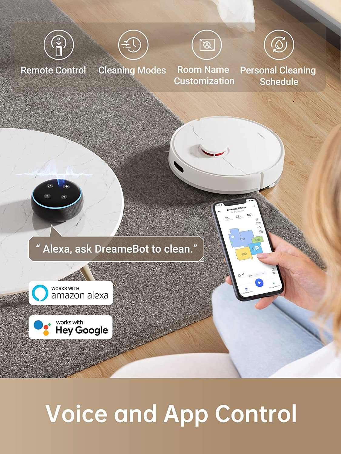 Roni Cleaner Dreame D10 Plus robotic vacuum cleaner with self-emptying station | Ronis