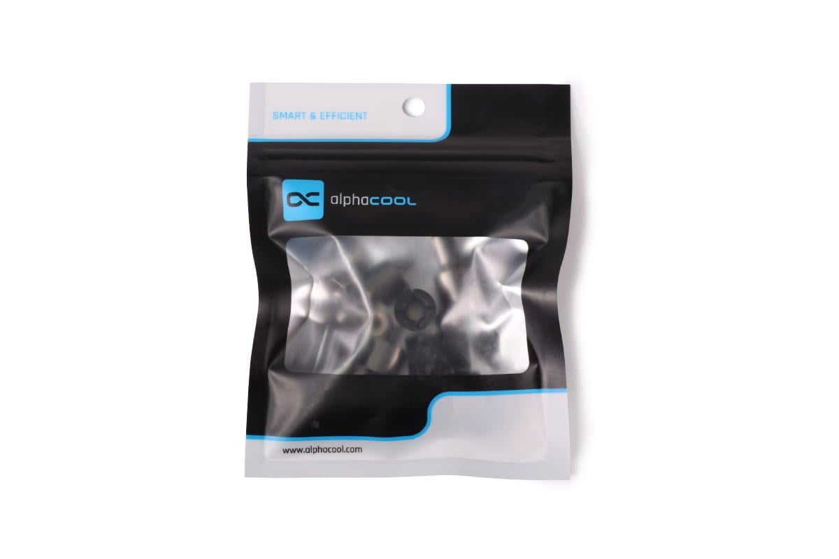 AlphaCool Core Push Mounting 25mm M3/M4/UNC 6-32 Set 4x, Montaggio Nero/Argento