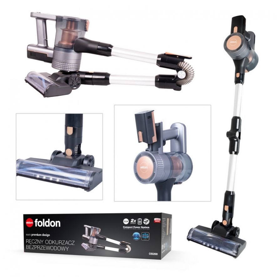 Roni Cleaner OB90 ELDOM, VESS upright vacuum cleaner, cordless, electric brush | Ronis