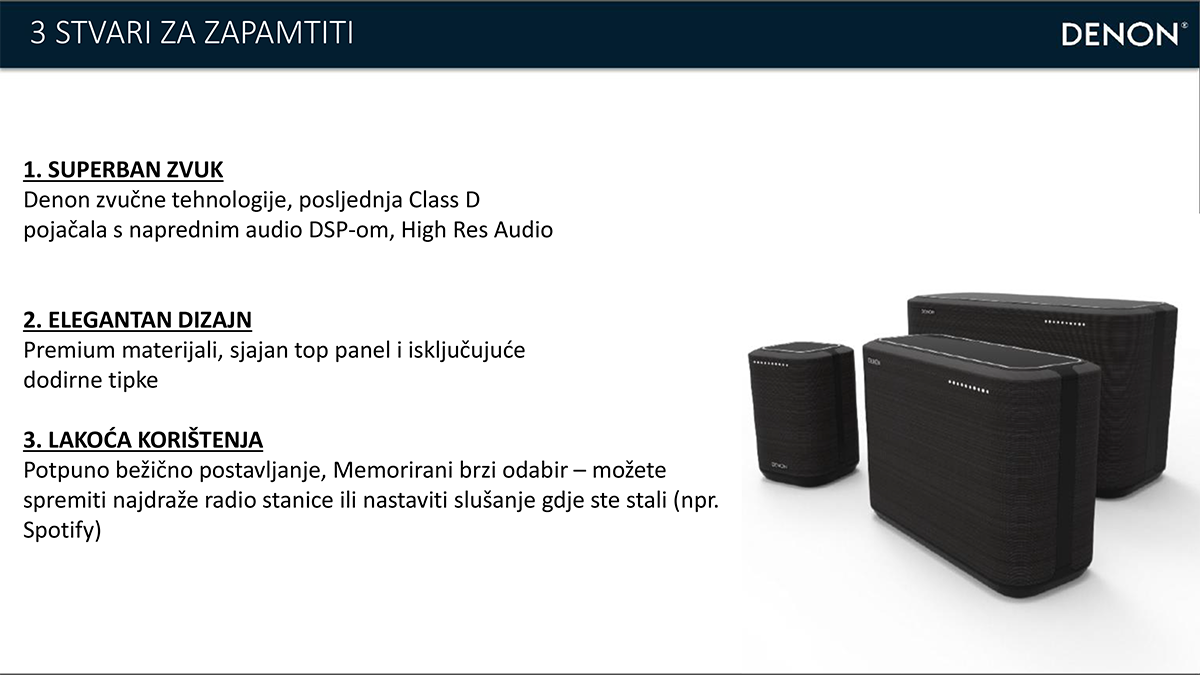 Pogledaj nove Denon Home All in One bežične zvučnike